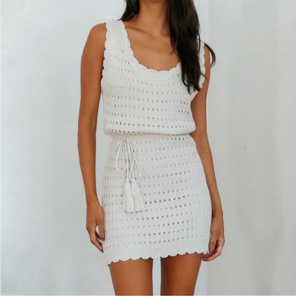 Hello Molly Parked Dress White